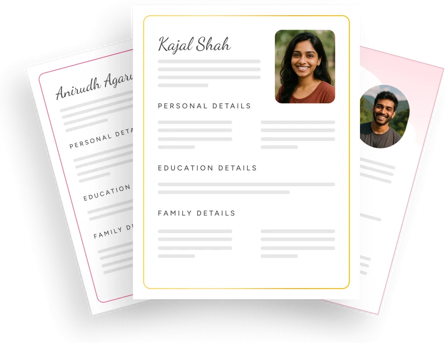 Sample marriage biodata templates