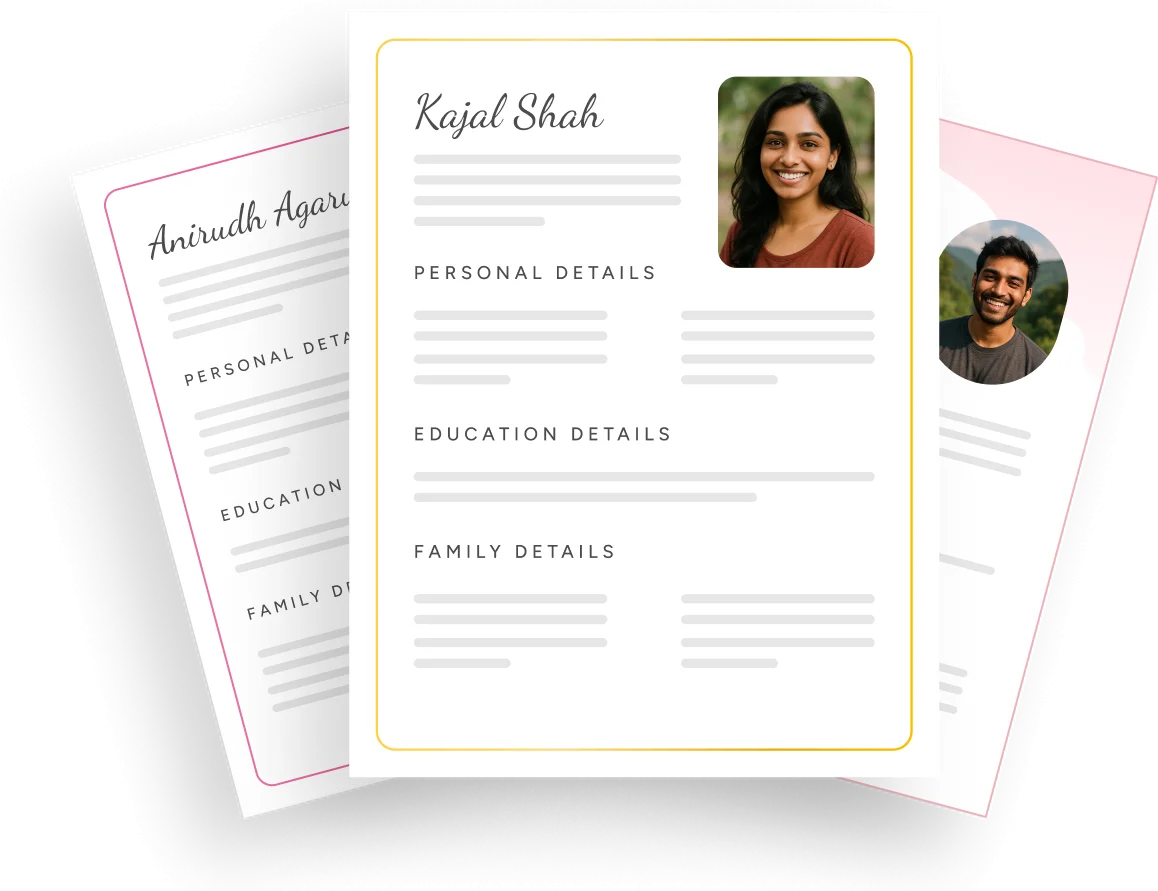 Sample marriage biodata templates