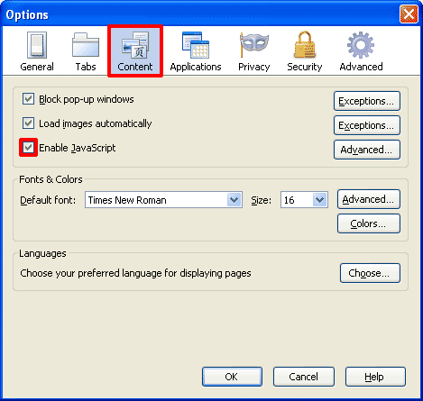 How do I enable JavaScript in my browser?